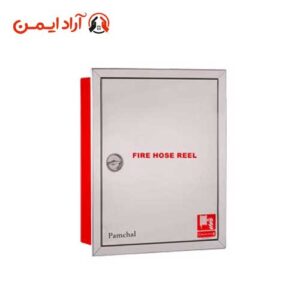 جعبه آتش نشانی درب و قاب استیل بگیر تک کابین توکار با ابعاد 20*75*60